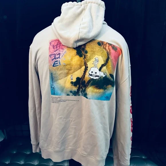 トップス KANYE WEST X KIDCUDI KSG HOODIE Kanye West X Kid Cudi Sweatshirt Mens Medium Beige Hoodie